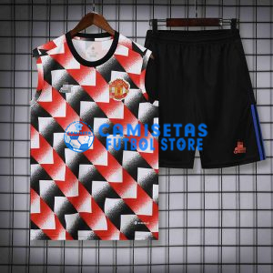 Camiseta de Entrenamiento Manchester United Sin Mangas 2022/2023 Kit Rojo/Blanco