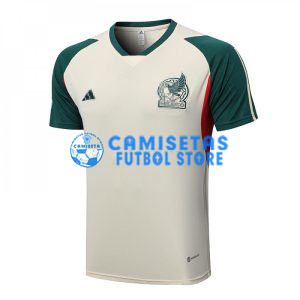 Camiseta de Entrenamiento México 2022 Beige/Verde