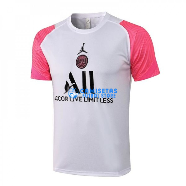 Camiseta de Entrenamiento PSG 2021/2022 Blanco/Rosa