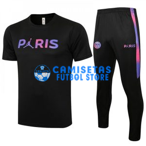 Camiseta de Entrenamiento PSG 2021/2022 Kit Negro Marca Polícromo