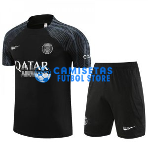 Camiseta de Entrenamiento PSG 2023/2024 Kit Negro Marca Blanco