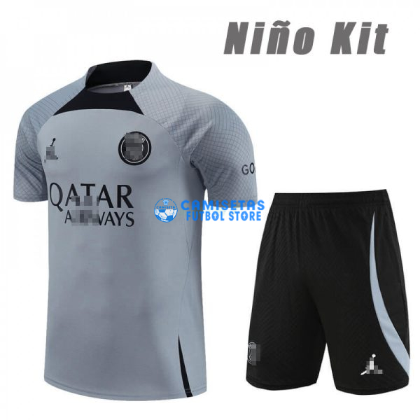 Camiseta de Entrenamiento PSG 2023/2024 Niño Kit Gris