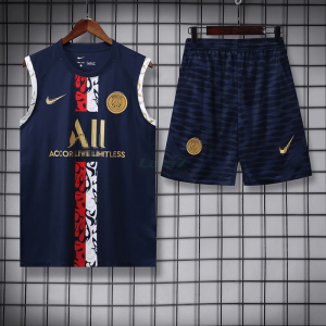 Camiseta de Entrenamiento PSG Sin Mangas 2022/2023 Kit Azul Marino Marca Oro