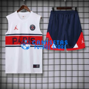 Camiseta de Entrenamiento PSG Sin Mangas 2022/2023 Kit Blanco/Rojo/Azul Marino