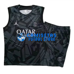 Camiseta de Entrenamiento PSG Sin Mangas 2023/2024 Kit Negro