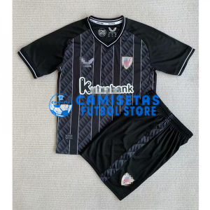 Camiseta de Portero Athletic de Bilbao 2023/2024 Niño Kit Negro