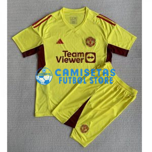 Camiseta de Portero Manchester United 2023/2024 Niño Kit Amarillo