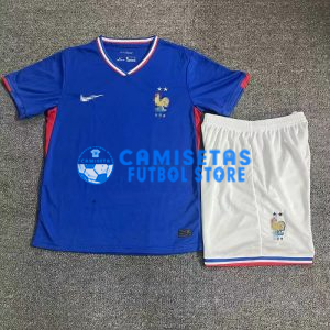 Camiseta Francia 2024 Azul Niño Kit