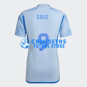 Camiseta Gavi 9 España 2ª Equipación 2022 Mundial