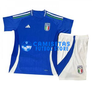 Camiseta Italia 2024 Azul Niño Kit