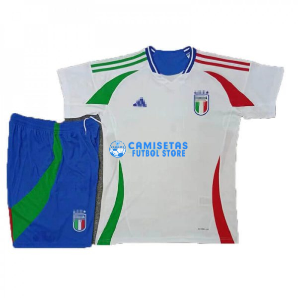 Camiseta Italia 2024 Blanco Niño Kit