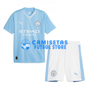 Camiseta Manchester City 1ª Equipación 2023/2024 Niño Kit