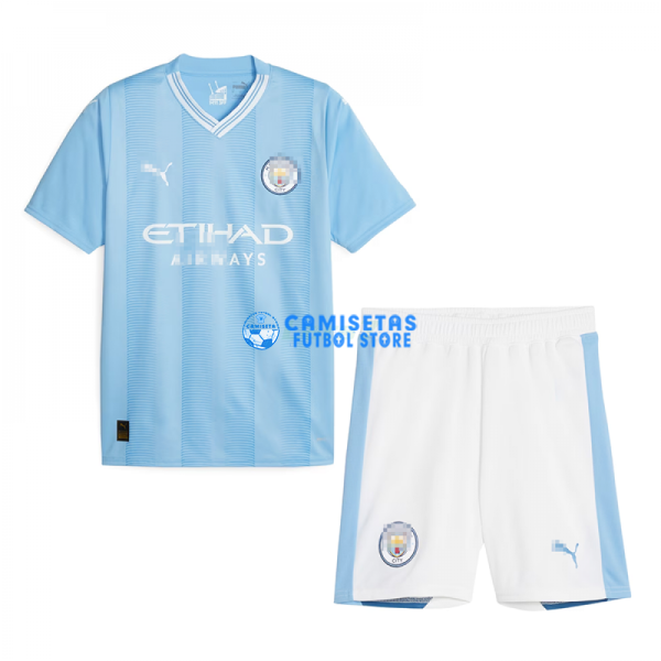 Camiseta Manchester City 1ª Equipación 2023/2024 Niño Kit