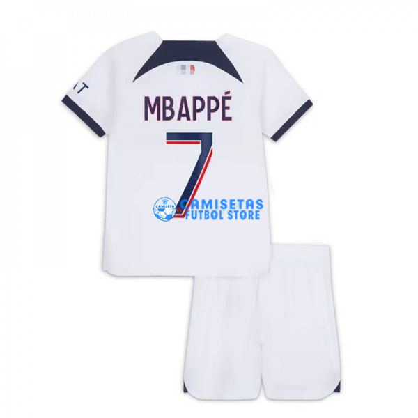 Camiseta Mbappé 7 PSG 2ª Equipación 2023/2024 Niño Kit