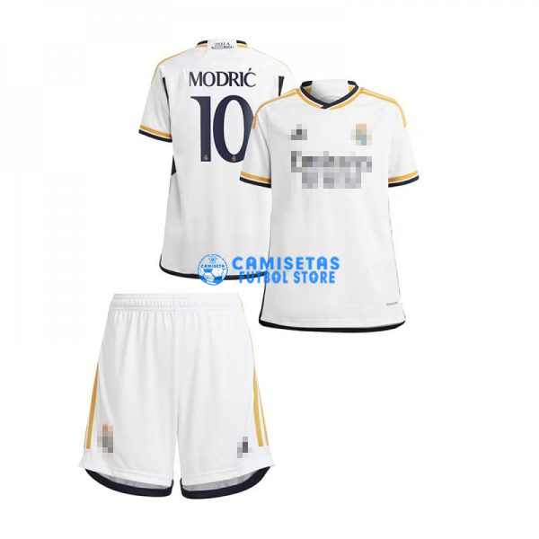 Camiseta MODRIĆ 10 Real Madrid 1ª Equipación 2023/2024 Niño Kit