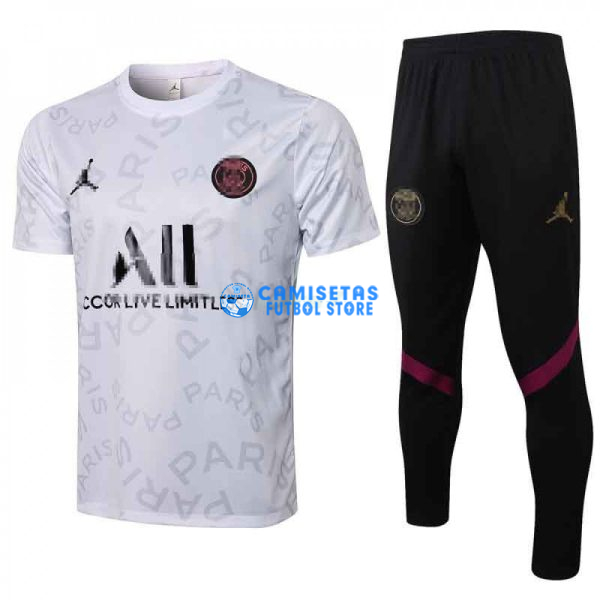 Camiseta de Entrenamiento PSG 2021/2022 Kit Letra Estampado Blanco