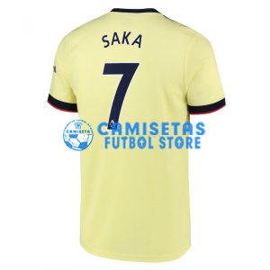 Camiseta Saka 7 Arsenal 2ª Equipación 2021/2022