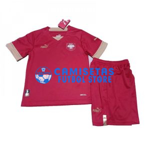 Camiseta Serbia 1ª Equipación 2022 Niño Kit Mundial