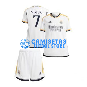 Camiseta Vini Jr. 7 Real Madrid 1ª Equipación 2023/2024 Niño Kit