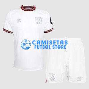 Camiseta West Ham United 2ª Equipación 2023/2024 Niño Kit