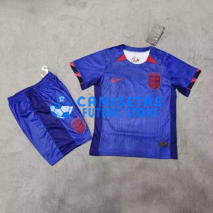 Camiseta EE.UU. 2ª Equipación Copa Mundial Femenina 2023 Niño Kit
