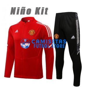 Chándal Manchester United 2021/2022 Niño Rojo