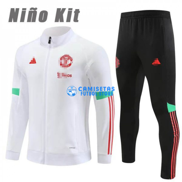 Chandal Manchester United 2023/2024 Niño Blanco