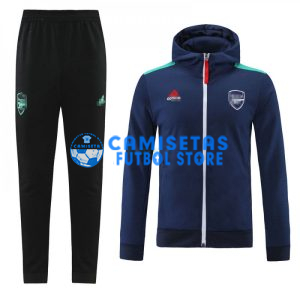 Chandal Arsenal 2021/2022 Con Capucha Azul Marino