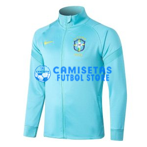 Chaqueta Brasil 2020 Cuello Alto Azul