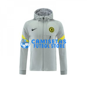 Chaqueta Chelsea 2021/2022 Con Capucha Gris Claro