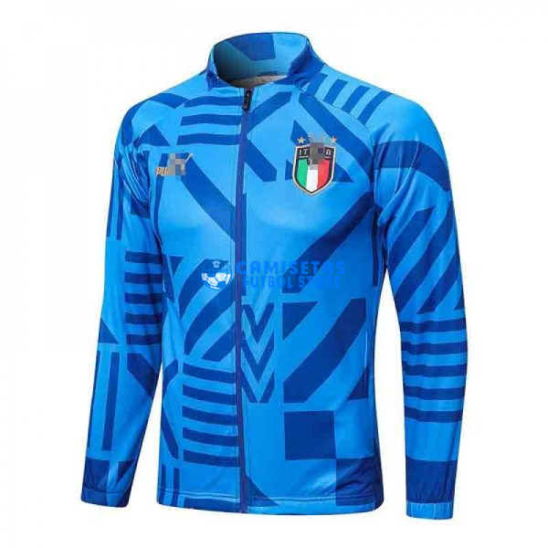 Chaqueta Italia 2022 Azul con Estampado