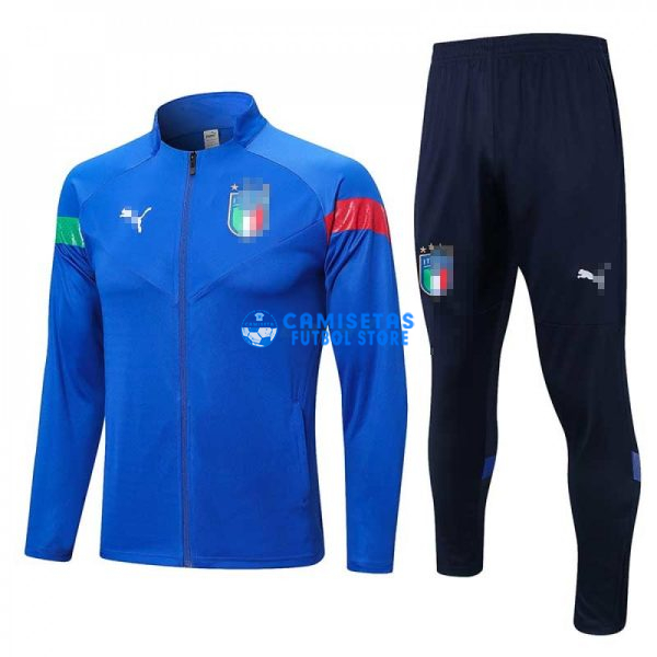 Chandal Italia 2022 Cuello Medio Azul