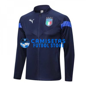 Chaqueta Italia 2022 Cuello Medio Azul Oscuro