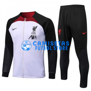 Chandal Liverpool 2022/2023 Blanco con Mangas Negras