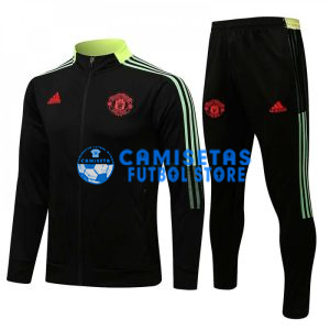 Chándal Manchester United 2021/2022 Cuello Alto Negro/Amarillo