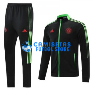 Chandal Manchester United 2021/2022 Cuello Alto Negro/Verde