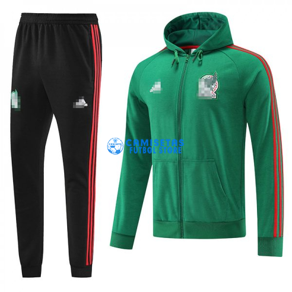 Chandal México 2022 Con Capucha Verde/Rojo