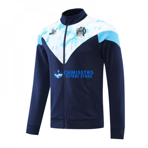 Chaqueta Olympique Marsella 2022/2023 Azul Oscuro/Blanco