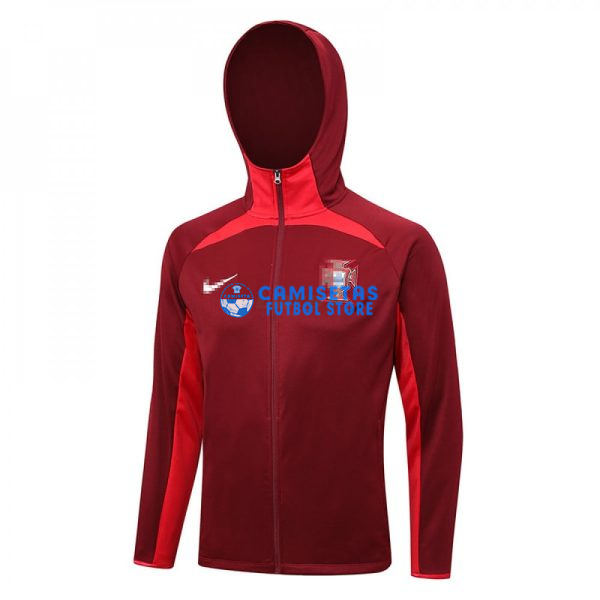 Chaqueta Portugal 2023 Con Capucha Rojo