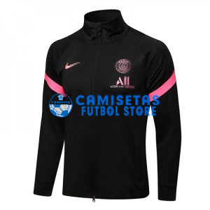 Chaqueta PSG 2021/2022 Cuello Alto Negro/Rosa