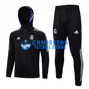 Chandal Real Madrid 2023/2024 Con Capucha Negro