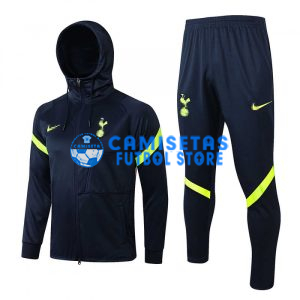 Chandal Tottenham Hotspur 2021/2022 Con Capucha Azul Oscuro
