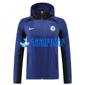 Cortavientos Chelsea FC 2022/2023 Con Capucha Azul/Negro