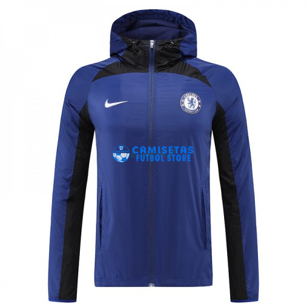 Cortavientos Chelsea FC 2022/2023 Con Capucha Azul/Negro