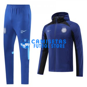 Cortavientos Chelsea FC 2022/2023 Con Capucha Kit Azul/Negro