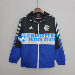 Cortavientos Flamengo 2022/2023 Con Capucha Negro/Blanco/Azul