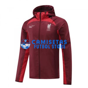 Cortavientos Liverpool 2022/2023 Con Capucha Rojo