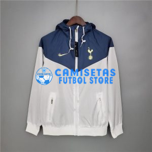 Cortavientos Tottenham Hotspur 2021/2022 Con Capucha Blanco/Azul