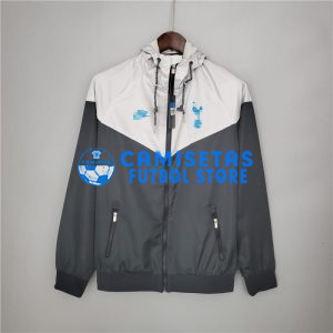 Cortavientos Tottenham Hotspur 2021/2022 Con Capucha Negro/Gris