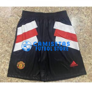 Pantalón Corto Manchester United 2023/2024 Negro/Blanco